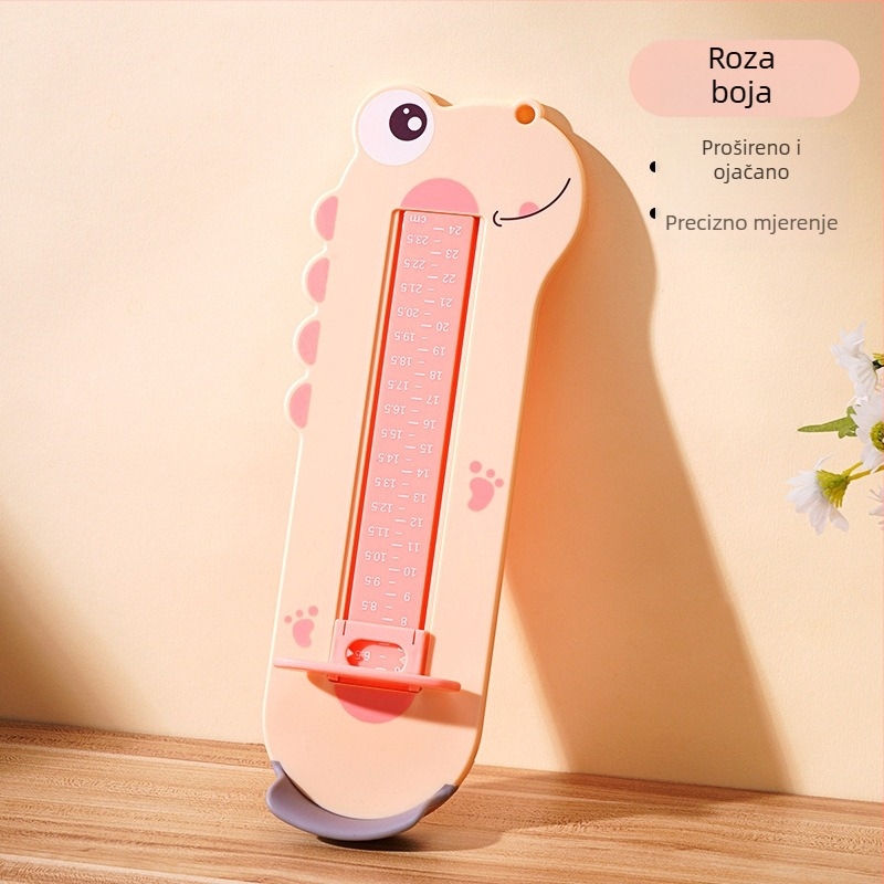 Mjerilo duljine stopala za djecu - ABS plast, uzrast 1–16 godina, standardno pakiranje