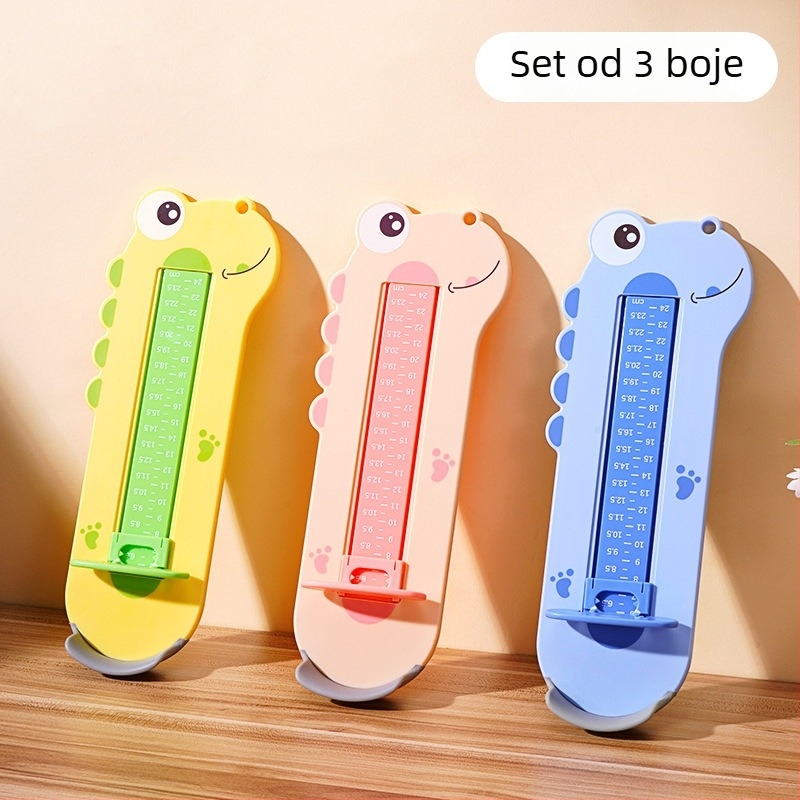 Mjerilo duljine stopala za djecu - ABS plast, uzrast 1–16 godina, standardno pakiranje