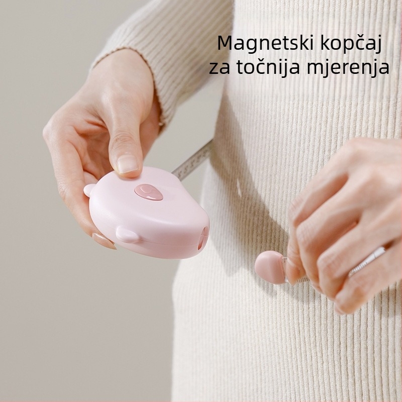 Magnetska mjerni traka za kućnu upotrebu – dvostruka skala, debela, prijenosna; materijal ABS, višenamjenski model, raspon mjerenja 150 cm, prilagodba dostupna
