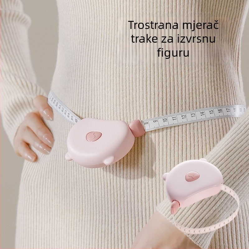 Magnetska mjerni traka za kućnu upotrebu – dvostruka skala, debela, prijenosna; materijal ABS, višenamjenski model, raspon mjerenja 150 cm, prilagodba dostupna