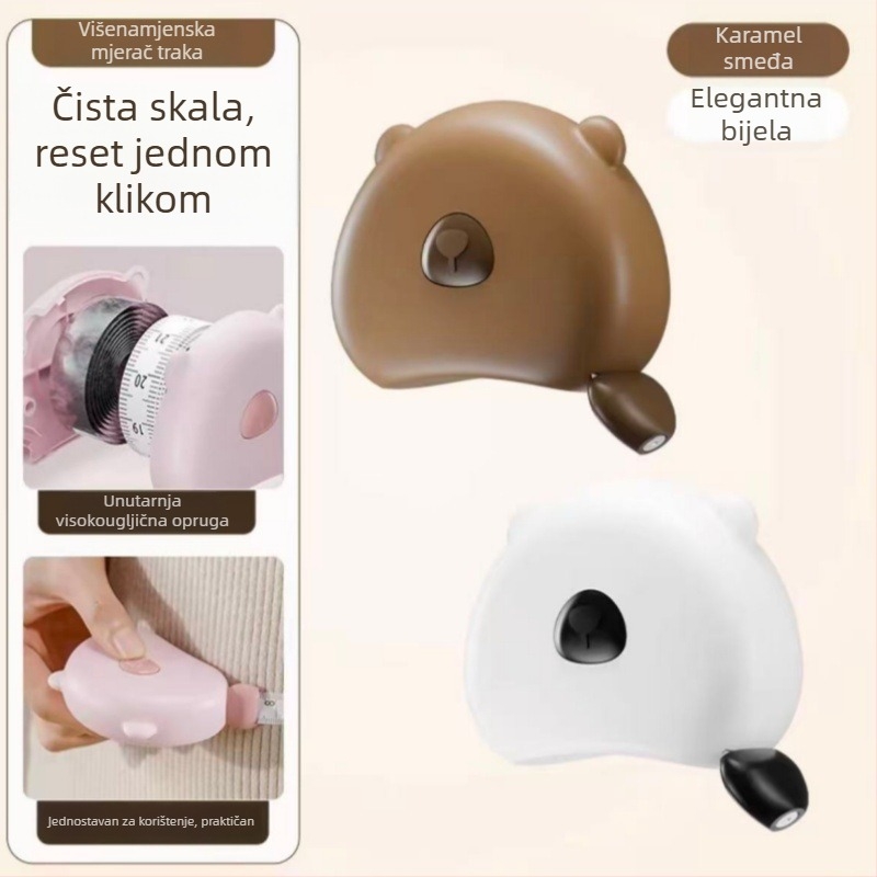 Magnetska mjerni traka za kućnu upotrebu – dvostruka skala, debela, prijenosna; materijal ABS, višenamjenski model, raspon mjerenja 150 cm, prilagodba dostupna