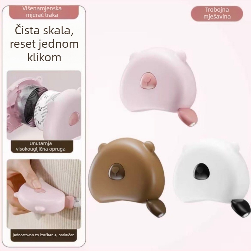 Magnetska mjerni traka za kućnu upotrebu – dvostruka skala, debela, prijenosna; materijal ABS, višenamjenski model, raspon mjerenja 150 cm, prilagodba dostupna