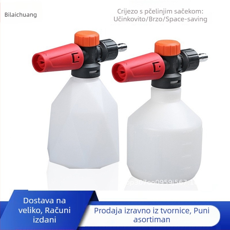 Mini pjena sprej za pranje automobila, glava pištolja od bakra, ručka od inženjerskog plastika, tlak 3000 PSI, domet prskanja 10, težina 0,4 kg, namijenjeno kućnom pranju automobila i zalijevanju vrta