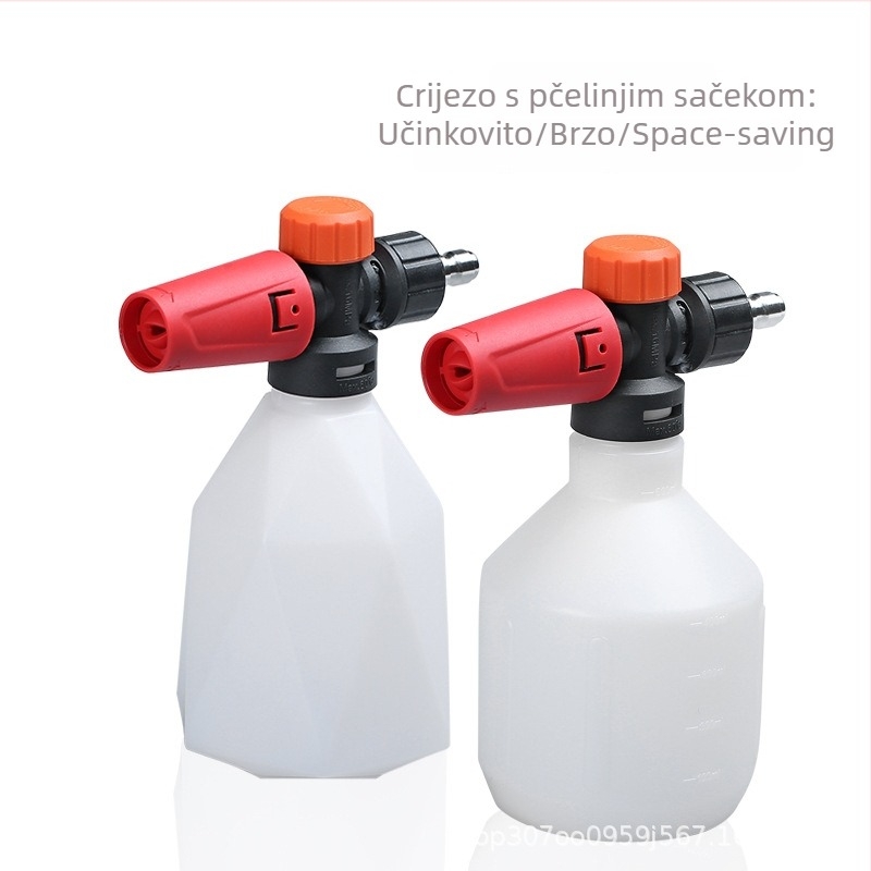 Mini pjena sprej za pranje automobila, glava pištolja od bakra, ručka od inženjerskog plastika, tlak 3000 PSI, domet prskanja 10, težina 0,4 kg, namijenjeno kućnom pranju automobila i zalijevanju vrta