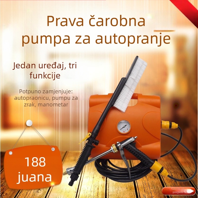 Teng Jue 12V prenosni stroj za pranje automobila i naduhivanje zraka — sve-u-jednom, samoposlužni način pranja