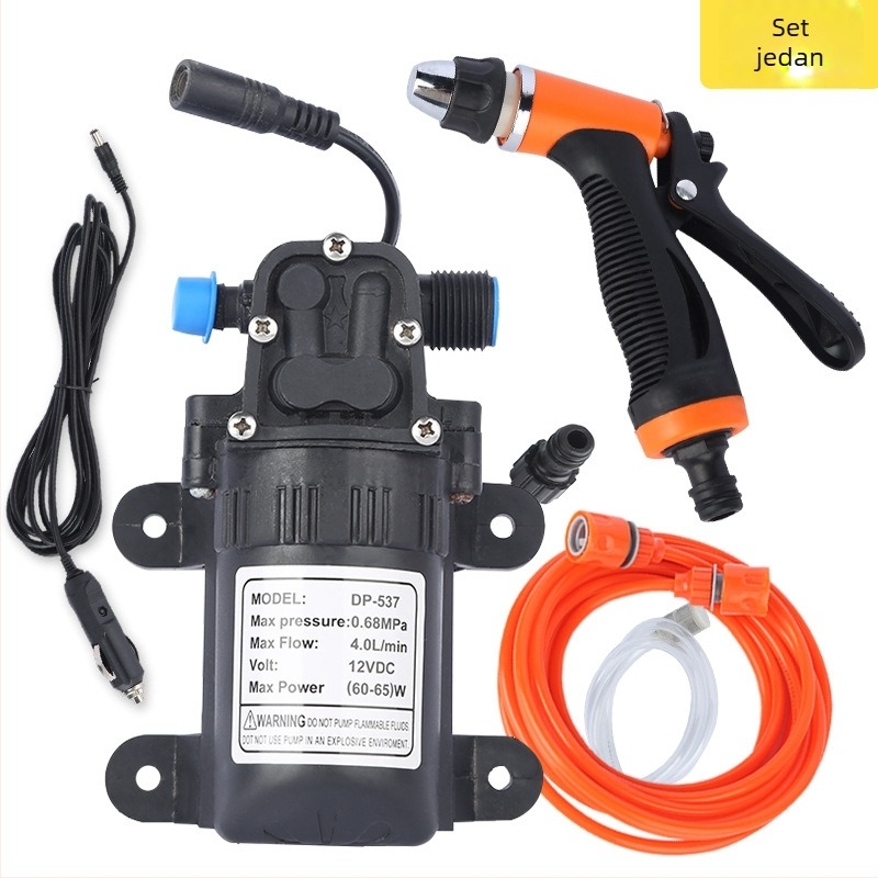 Mini diafragm pumpa za automobile za pranje, 12V, visok tlak, prenosna, samonasavačka, Shunfa, težina 1,2 kg