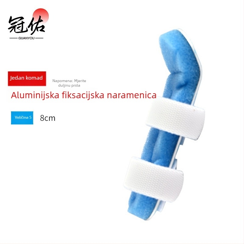 Šina za prst od aluminijske legure s perforiranim ventilacijama i pjenastom podlogom za fiksaciju zgloba prsta