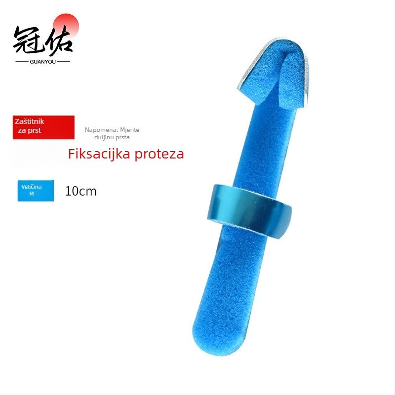 Šina za prst od aluminijske legure s perforiranim ventilacijama i pjenastom podlogom za fiksaciju zgloba prsta