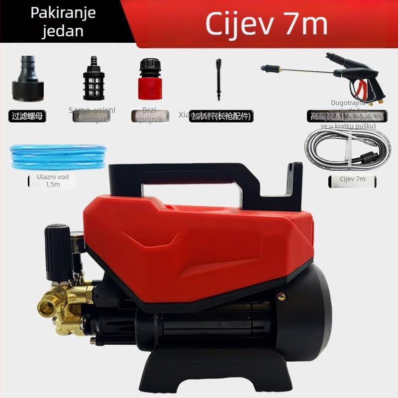 Kućni stroj za pranje automobila, 3200W, 220V, maksimalni tlak 100 bar, protok 12 L/min