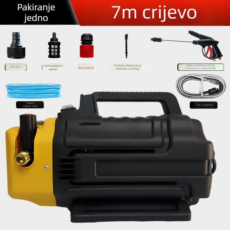 Jierson Novi prilagodljivi tlak za pranje automobila, kućni visokotlačni čistač, prijenosni