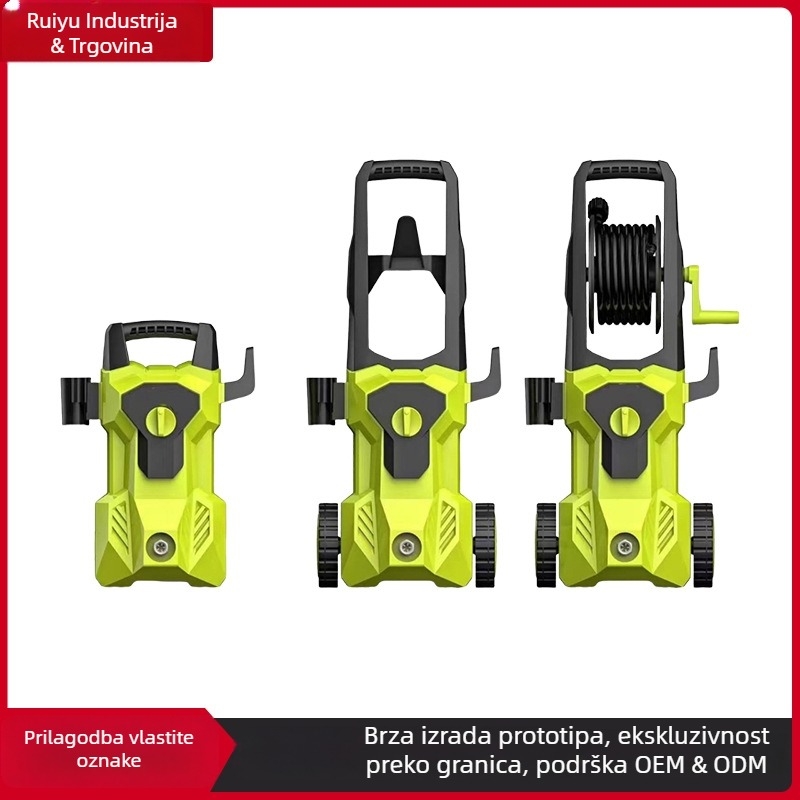 Prijenosni visokotlačni uređaj za pranje automobila za kućnu upotrebu (220V, 4.5A, 2800 rpm, max tlak 80–140, max protok 10–15)