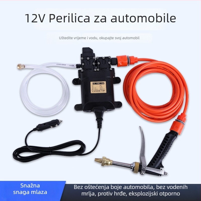 12V pumpa za pranje automobila — prijenosni električni visokotlačni uređaj za vozila