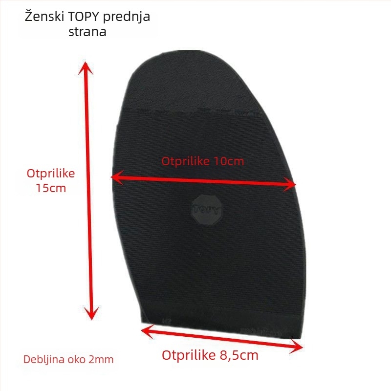 Podložak za protivklizanje prednjeg dijela za visoke pete, drveni materijal, otporan na habanje, tih