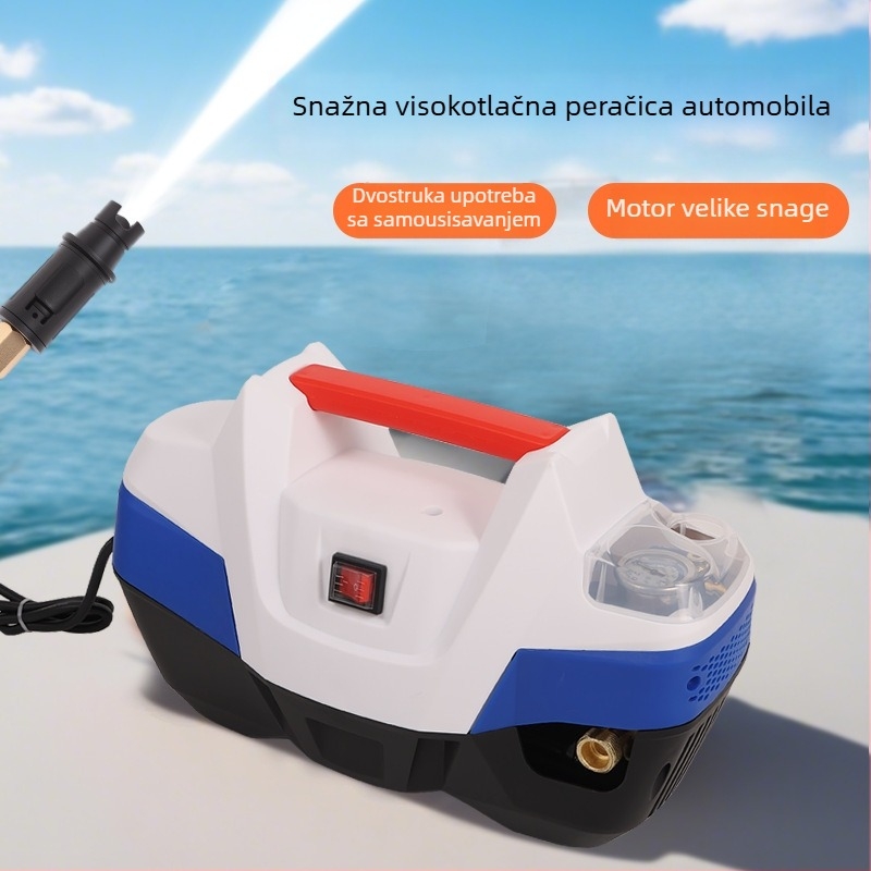 Prijenosna pumpa visokog tlaka za pranje automobila, 220V, kompaktna ručno držanje, 2400W, podesivi tlak