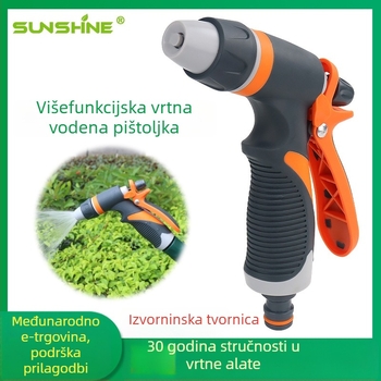 SUNSHINE Prijenosni višenamjenski vrtni raspršivač visokog tlaka s 3 načina rada za zalijevanje, pranje automobila, čišćenje i kupanje kućnih ljubimaca