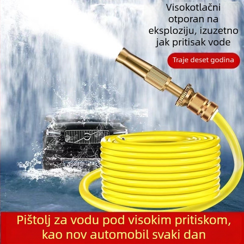 Visokotlačni pištolj za pranje auta s fleksibilnim crijevom — čišćenje klimatizacije i zalijevanje