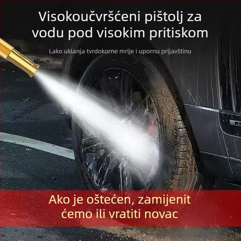 Visokotlačni pištolj za pranje auta s fleksibilnim crijevom — čišćenje klimatizacije i zalijevanje