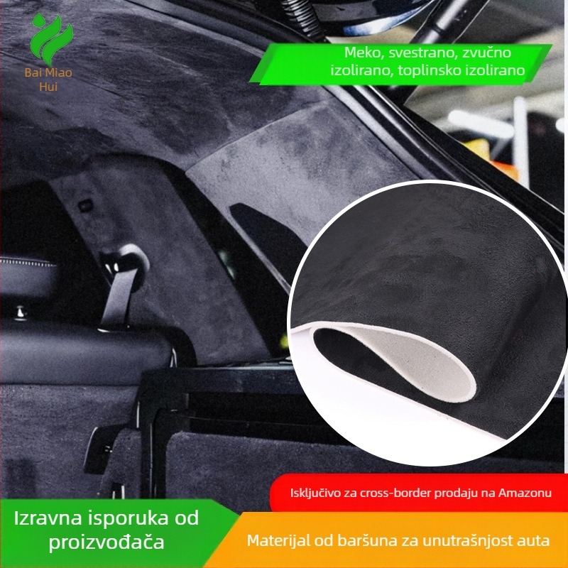Unutarnja obloga krova automobila, suede-kompozitna spužva, minimalistički luksuzan stil, jednobojni uzorak, porijeklo Foshan, Guangdong