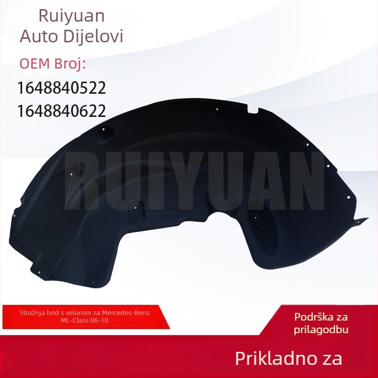 Unutrašnja obloga stražnjeg blatnika za Mercedes-Benz ML-Class (2006-2010) – dijelovi 1648840522, 1648840622