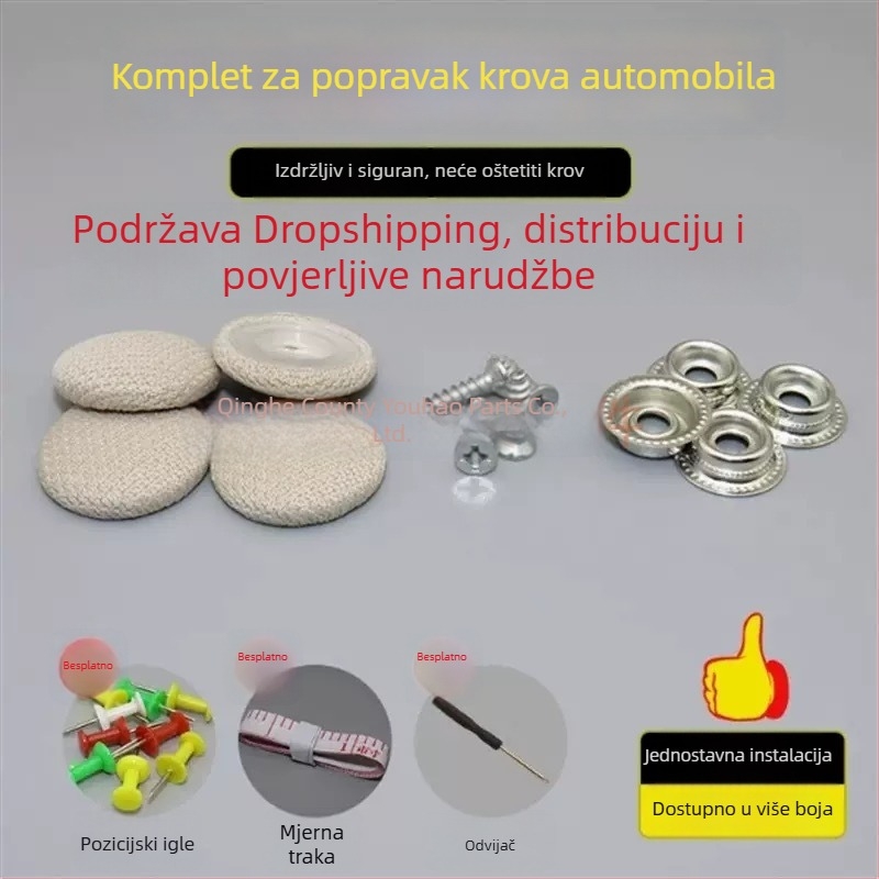 Auto-klip za popravak stropne tkanine automobila, dekorativni unutarnji klip za ploče, dijeljiv u male pakete