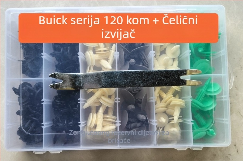 120 kom nylon klipova za unutarnje ploče vrata i strop – univerzalni model