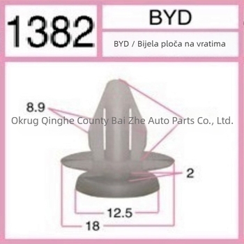 BB1384 najlon klip za unutarnju oblogu stropa BYD, kompatibilan s F3L3G3F6F0S6, 200 komada