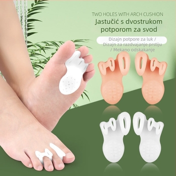 Troprstni odjeljivač prstiju stopala s tri otvora, masažer za stopalo, jastučić prednjeg dijela potplata, nevidljivi klips za prste, korektor hallux valgus