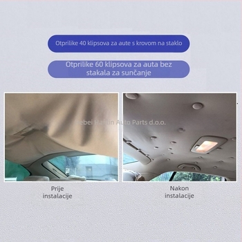 Set kopči za strop automobila – 60 kopči za strop, 60 čepića za pričvršćivanje, odvijač, mjerač; kompatibilan s 90% GM modela