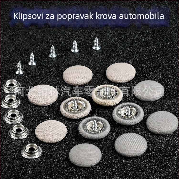 Set kopči za strop automobila – 60 kopči za strop, 60 čepića za pričvršćivanje, odvijač, mjerač; kompatibilan s 90% GM modela