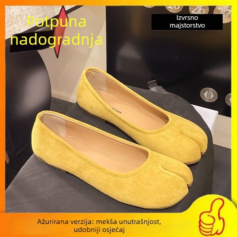 Ženske retro balerine – gornji PU materijal, PU ulošak, gumeni đon, bez pete