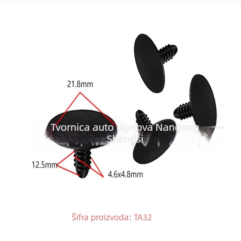 TA32 Nylon set za unutarnji krovni panel automobila sa klinovima za učvršćivanje sjedala