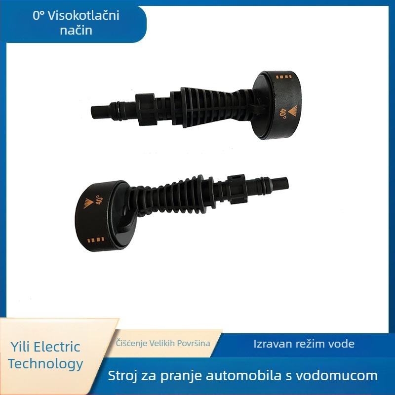 Pistolj za vodu s litijskom baterijom za pranje automobila, kompaktan dizajn, 6-u-1 mlaznica, višenamjenski, regulirani tlak