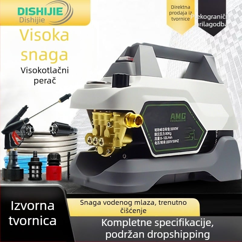 Jiepusen AMG podesiv tlak za pranje automobila, prenosni kućni visokotlačni čistač
