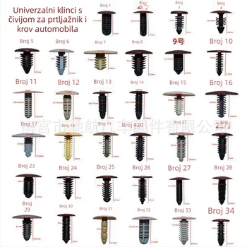 Chihang 11 univerzalni plastični klips za unutarnju oblogu automobila s vijkom oblika božićnog drveta