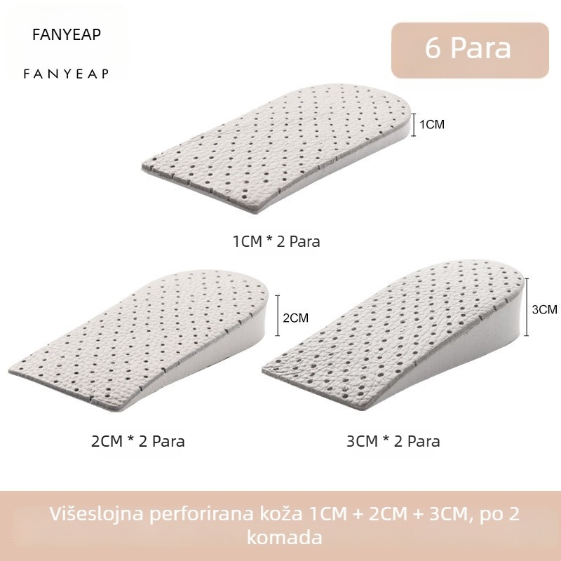 D1P60 Nevidljivi ulošci za povećanje visine, prozračni ulošci za pola veličine, udobni
