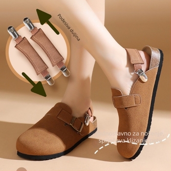 Birkenstock protuklizni kaiš za petu s elastičnom trakom od umjetne kože i čvrstim klipsima za cipele