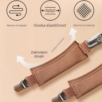 Birkenstock protuklizni kaiš za petu s elastičnom trakom od umjetne kože i čvrstim klipsima za cipele