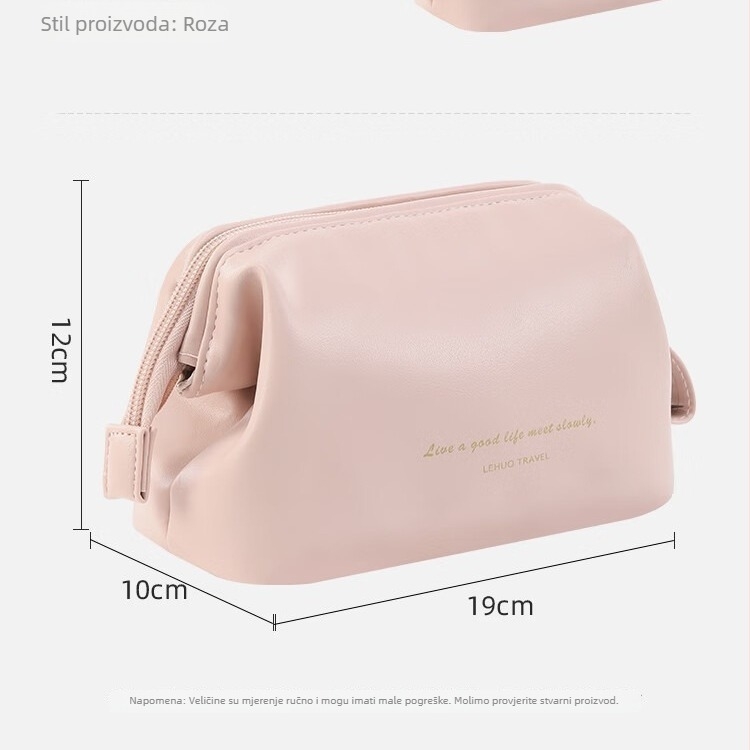 Torba za šminku i kozmetiku - Materijal PU, gradski minimalistički stil, podstava od poliester, prijenosna