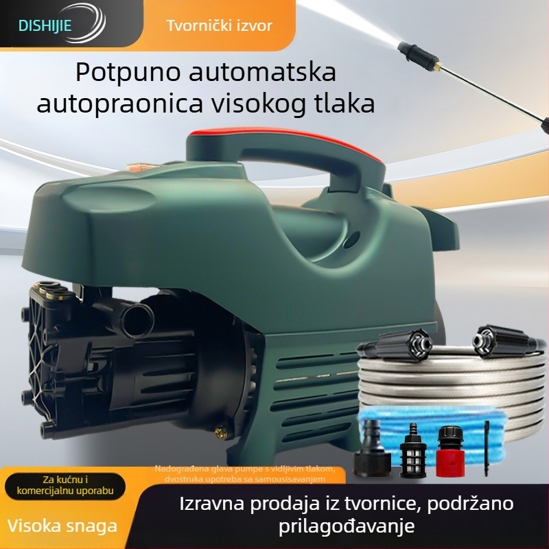 Jierson prijenosni visokotlačni uređaj za pranje automobila, 220V, 3000W, kućna uporaba