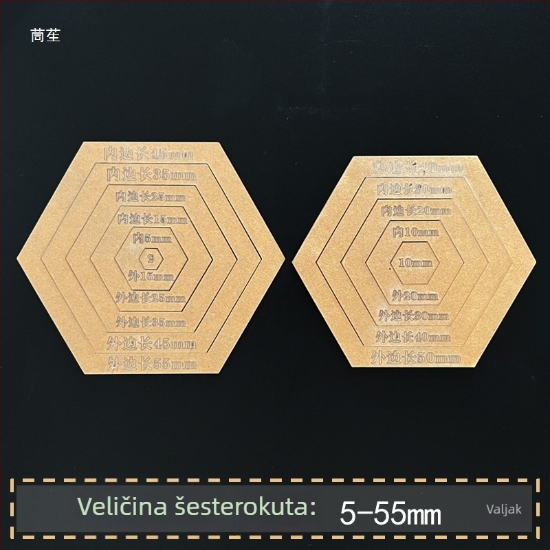 Šablona Sashiko za izradu kružnih i kvadratnih podmetača; akrilno ravnalo; alat za označavanje patchworka; ilustracija Bakinega vrta