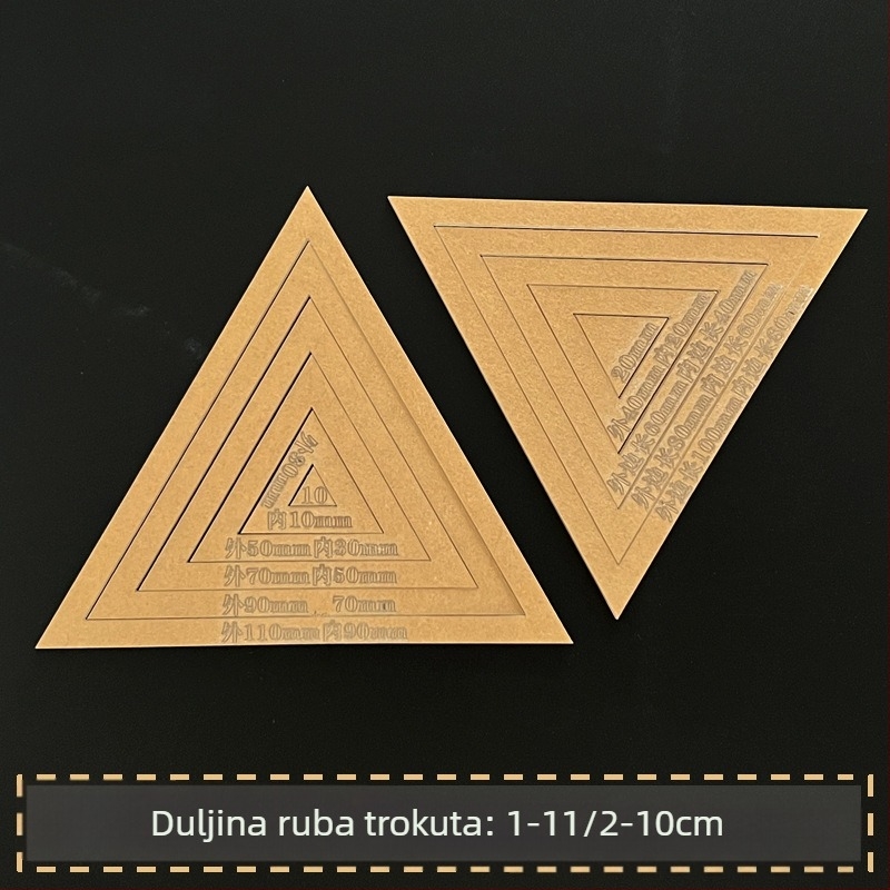Šablona Sashiko za izradu kružnih i kvadratnih podmetača; akrilno ravnalo; alat za označavanje patchworka; ilustracija Bakinega vrta