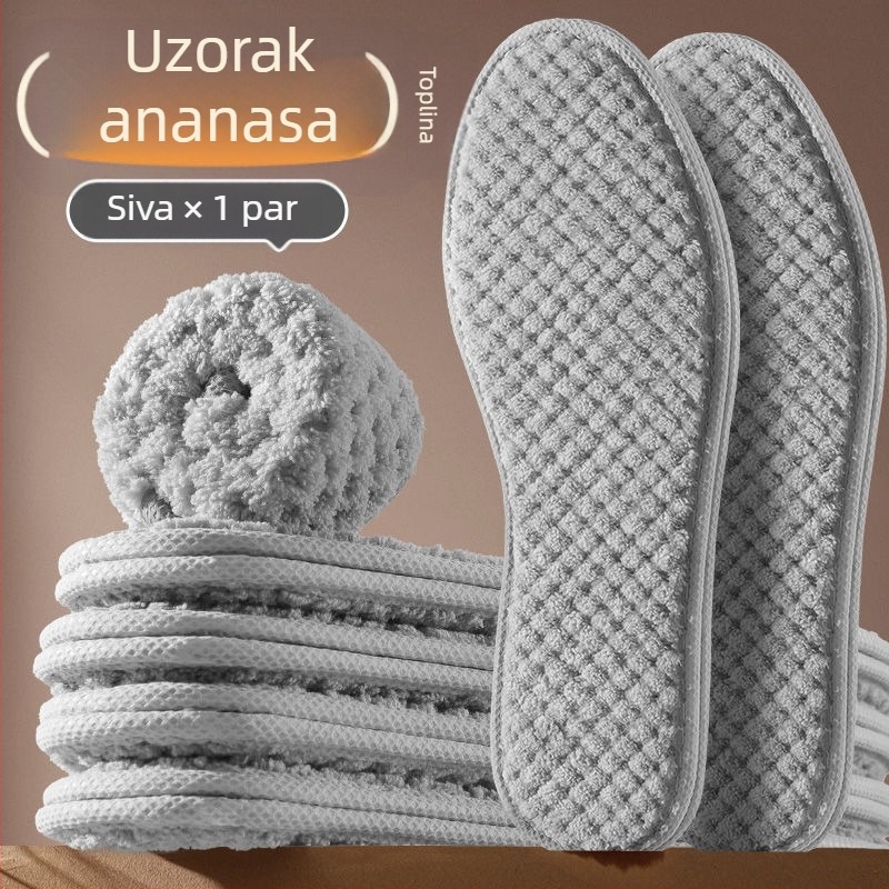 Vunene uloške za cipele, s flanelnom podstavom, cijeli ulošci, topla udobnost
