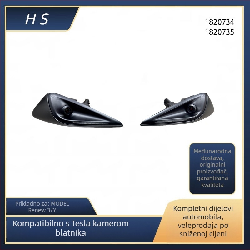Handis Kamera za blatnik za Tesla Model 3/Y (Model Refresh 3/Y) – Plastika, Dijelovi 1820734 i 1820735