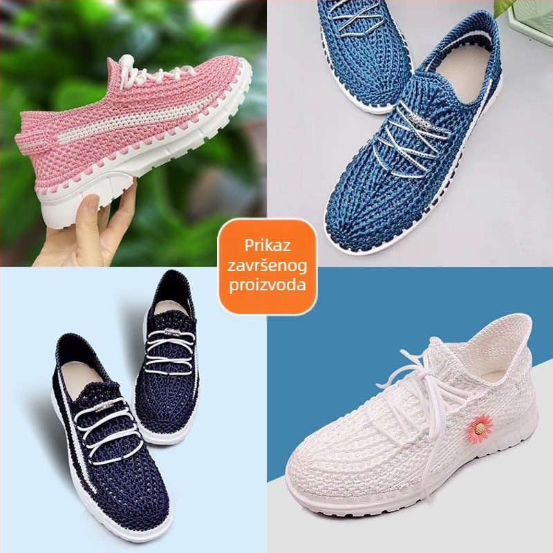 Potplat za cipele — Coconut Sole model, PVC materijal; brend qdsole; pogodan za ručno pletene cipele; široka stopala; za sve sezone