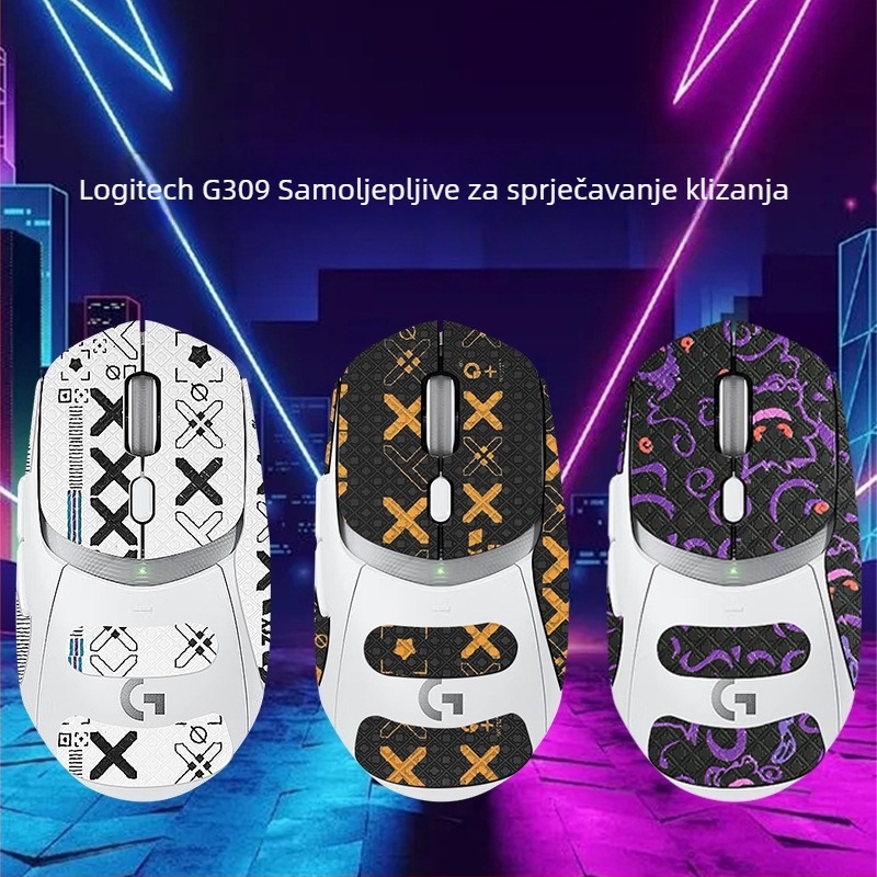 Antislip naljepnica za miša Logitech G309 – upija znoj, vodootporna i otporna na habanje, potpuno pokrivanje dlana i stražnjeg dijela