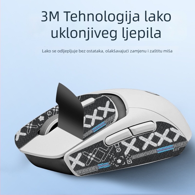 Antislip naljepnica za miša Logitech G309 – upija znoj, vodootporna i otporna na habanje, potpuno pokrivanje dlana i stražnjeg dijela