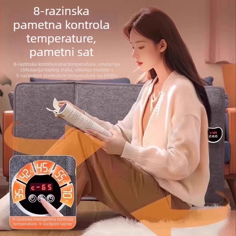 Unisex papuče s grijanom uloškom od prave kože, USB napajanje – kućne papuče