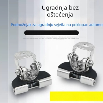 Riding KVH1 – Držač svjetla za haubu s dugim svjetlosnim trakom, proširena baza, univerzalna kompatibilnost, materijal željezo