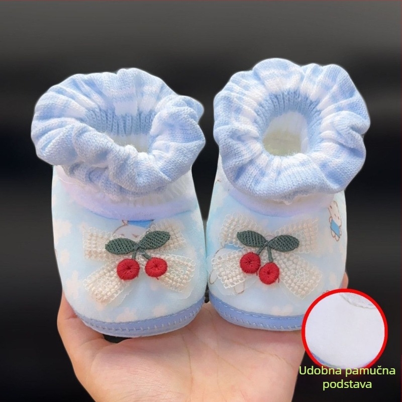 Zimske dječje tenisice s pamukom na gornjem dijelu, fleece podstava, quilting dizajn, stil princeze, uzorak crtić, za djecu od 12 do 36 mjeseci