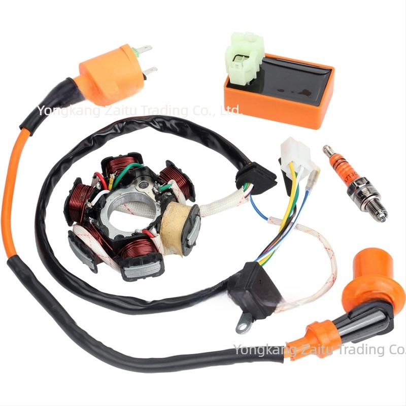 Set paljenja za skuter GY6 50cc: startna zavojnica, paket visokog napona, paljenje modul, svećica – kompletan set